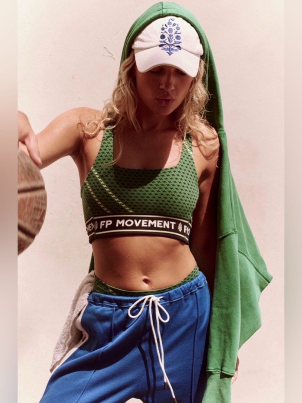 NWOT FP Movement by Free People Never Better Bra - Heritage Green - M